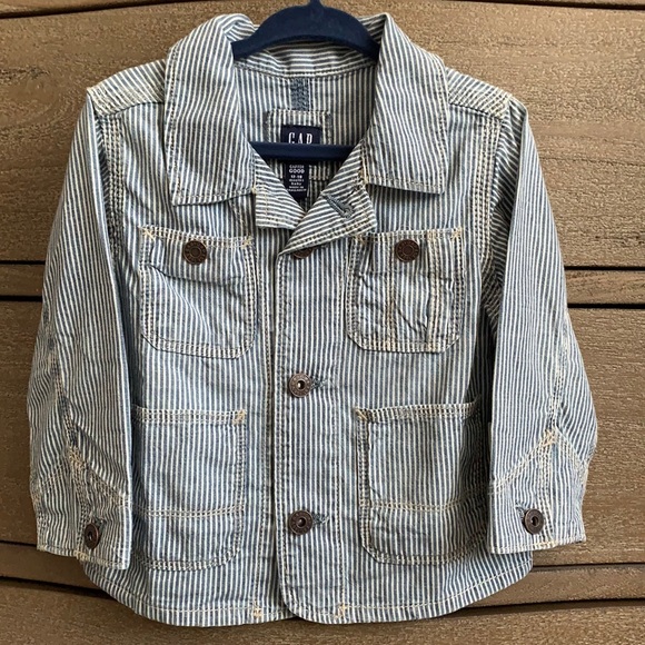 Gap 12-18 months railroad stripe jacket - Picture 1 of 4